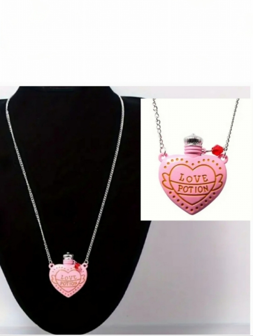 🩷Pink Love Potion Heart Necklace Heart Jewelry Heart Accessories